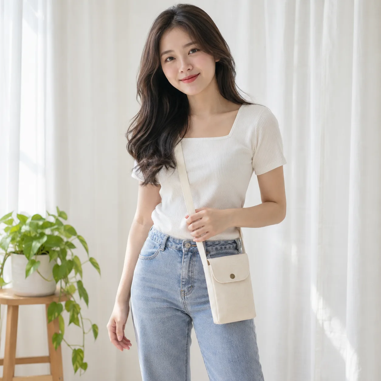 Ảnh thực tế Túi Canvas Đựng Điện Thoại Nhỏ Gọn tại Tuivaikhongdet.vn