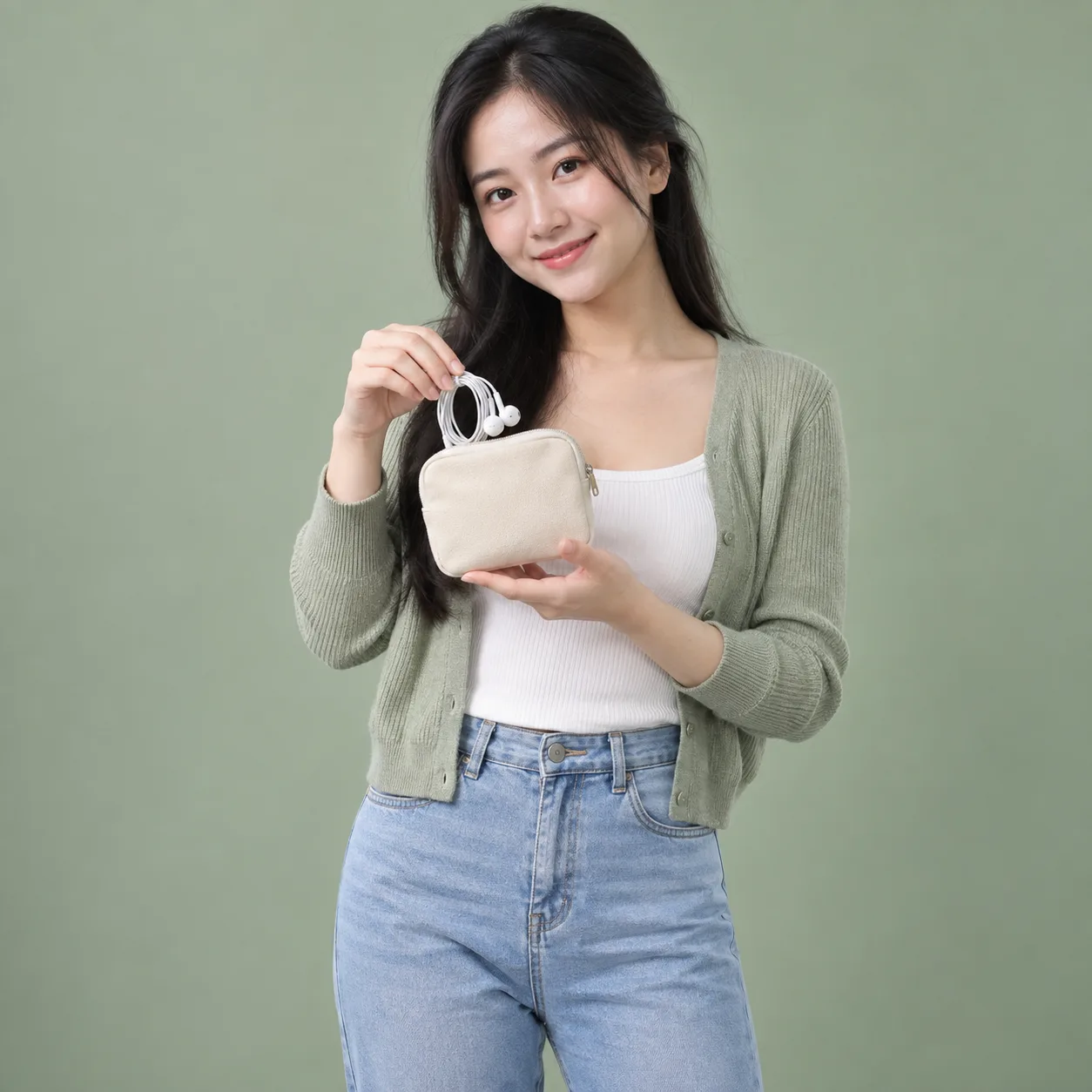 Ảnh thực tế Túi Canvas Nhỏ Đựng Tai Nghe tại Tuivaikhongdet.vn