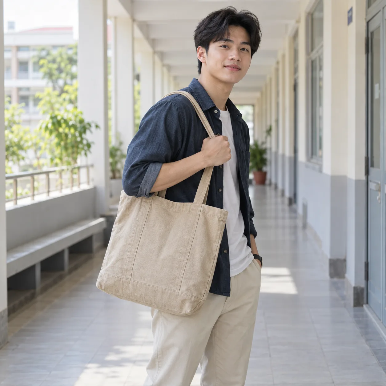 Ảnh thực tế Túi Canvas Phong Cách Vintage tại Tuivaikhongdet.vn