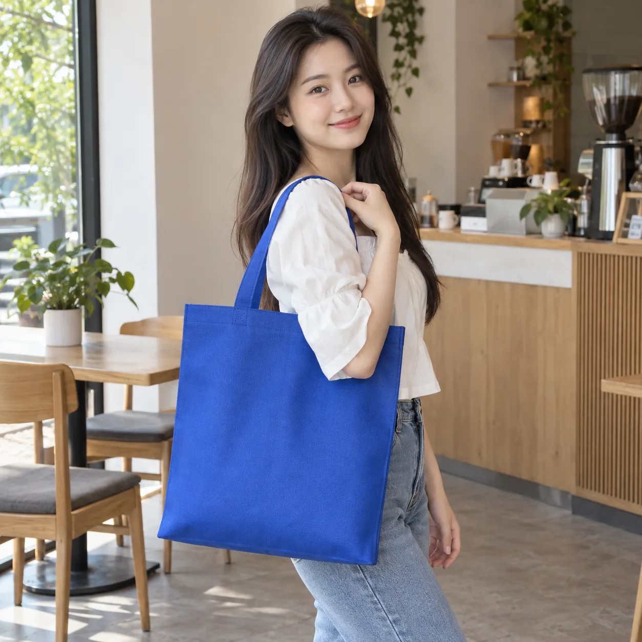 Ảnh thực tế Túi Không Dệt Xanh Dương Theo Yêu Cầu tại Tuivaikhongdet.vn