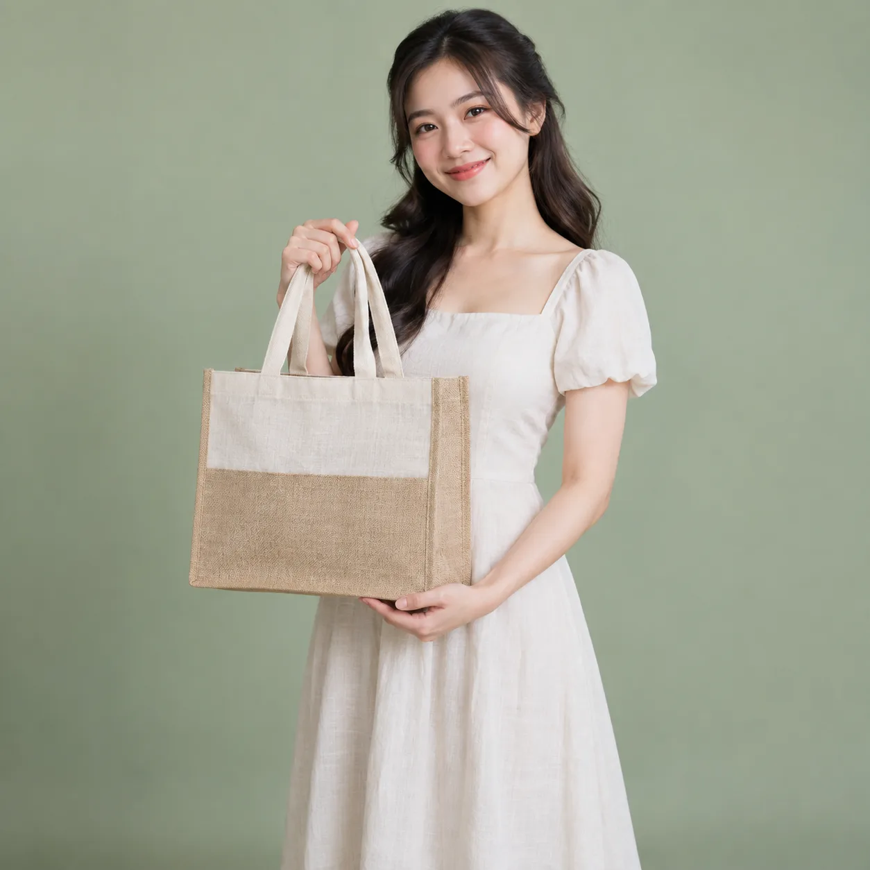 Ảnh thực tế Túi Linen Đựng Bộ Quà Làm Đẹp tại Tuivaikhongdet.vn