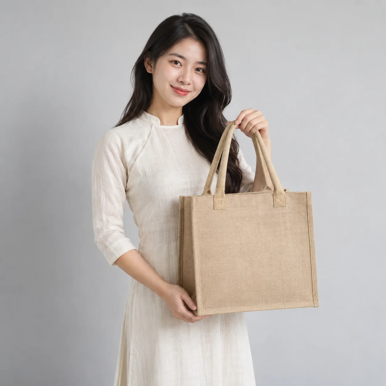 Ảnh thực tế Túi Linen Đựng Hộp Bánh Trung Thu tại Tuivaikhongdet.vn