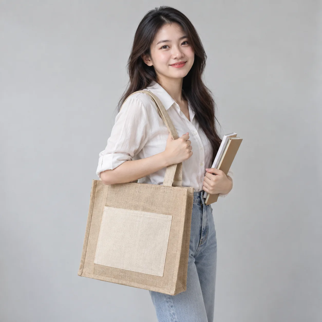 Ảnh thực tế Túi Linen Đựng Tài Liệu Học Viện tại Tuivaikhongdet.vn