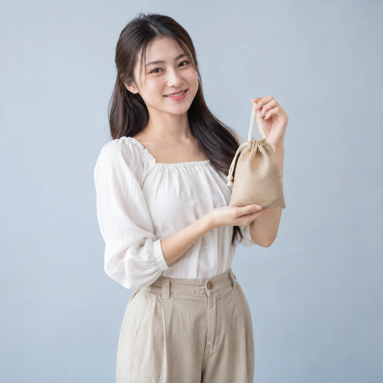Ảnh thực tế Túi Thơm Vải Đay Dây Rút tại Tuivaikhongdet.vn