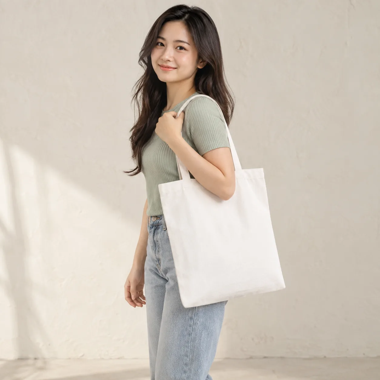 Ảnh thực tế Túi Tote Canvas Trắng Chưa In tại Tuivaikhongdet.vn