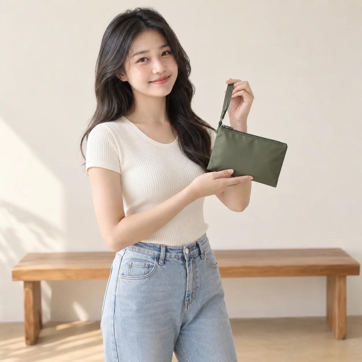 Ảnh thực tế Ví Vải Dù Cầm Tay Nhỏ Gọn tại Tuivaikhongdet.vn
