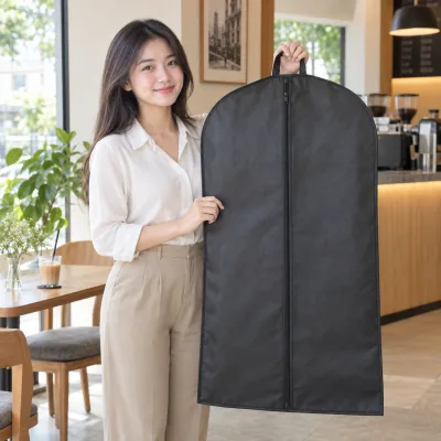 Túi Bọc Áo Vest Bằng Vải Không Dệt – ảnh sản phẩm với người mẫu Việt Nam